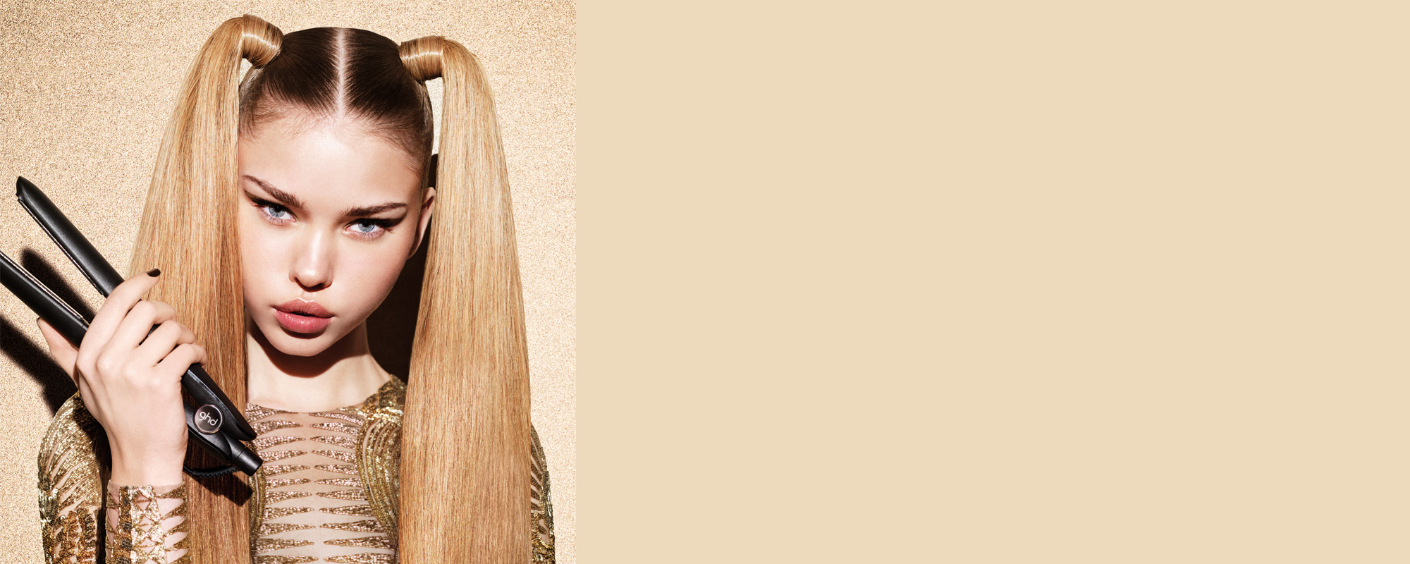 ghd hair straighteners creating sleek hair