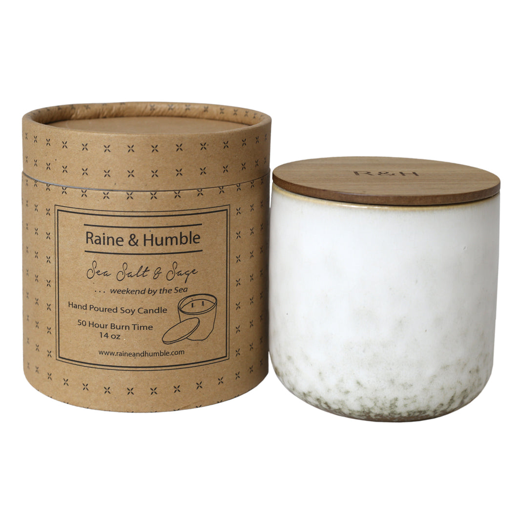 Scented Soy Candle/Canister Sea Salt & Sage