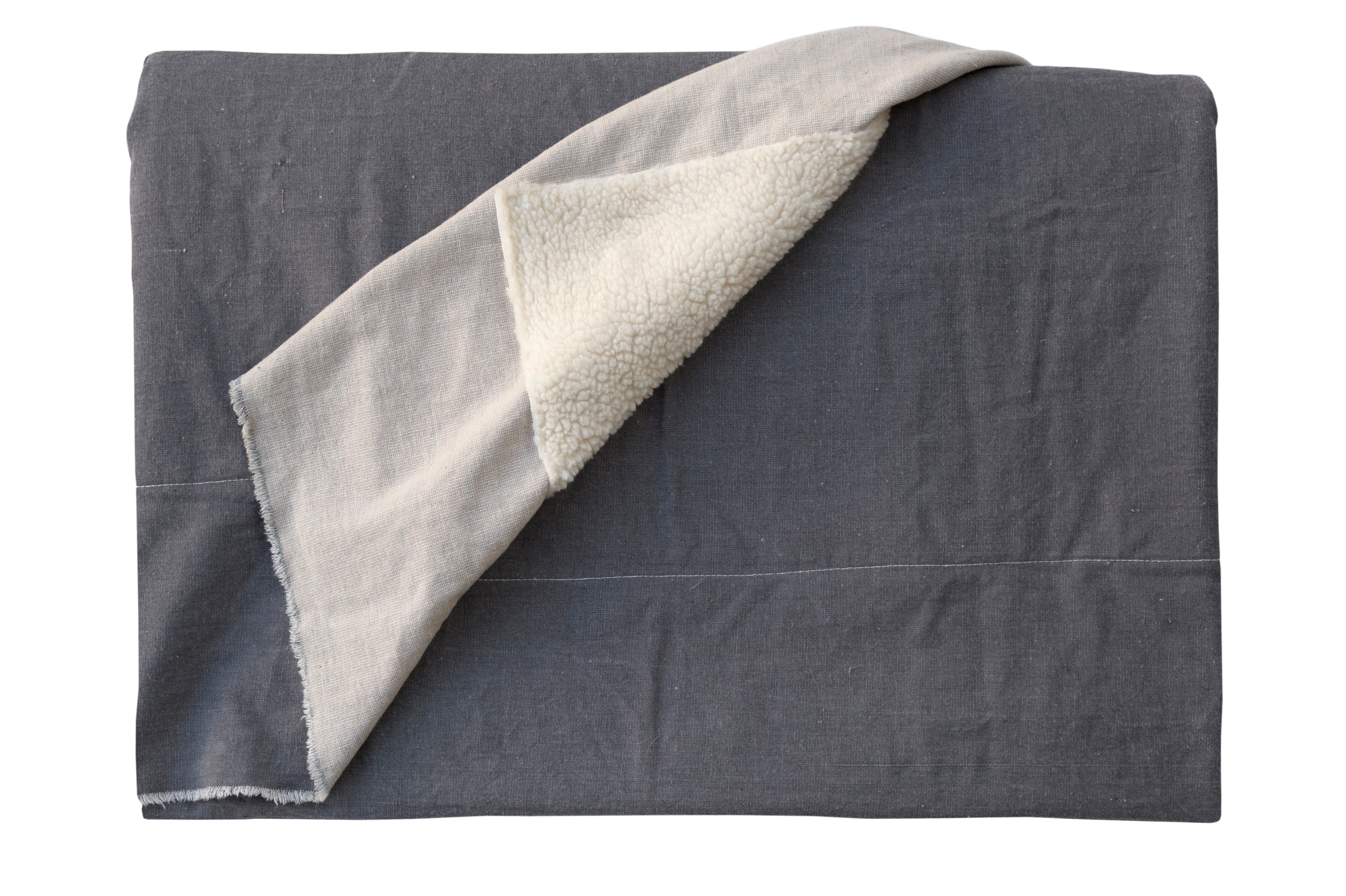 Cotton Sheepskin Look Throw Cygnet Grey