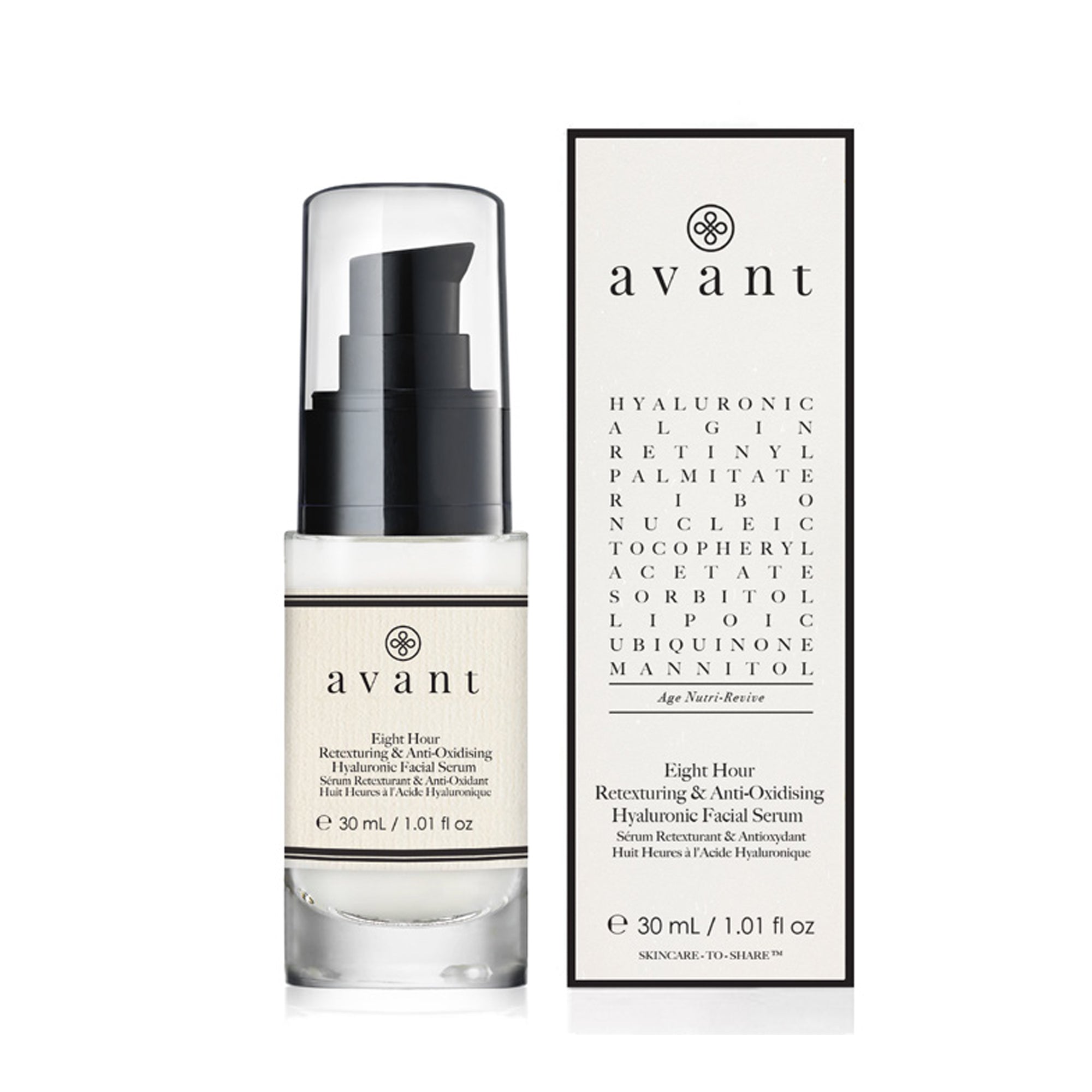 Avant Eight-hour Retexturing Hyaluronic Facial Serum